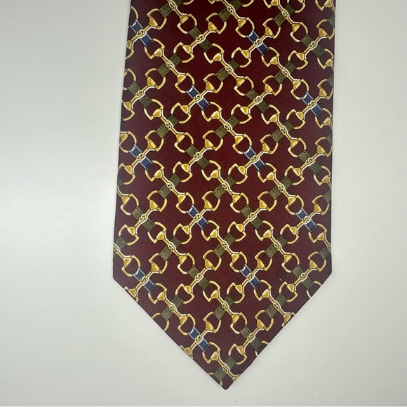 Brooks Brothers Basics Burgundy Equestrian Classic Silk Tie - Picture 5 of 6